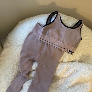 Calvin klein pink workout set